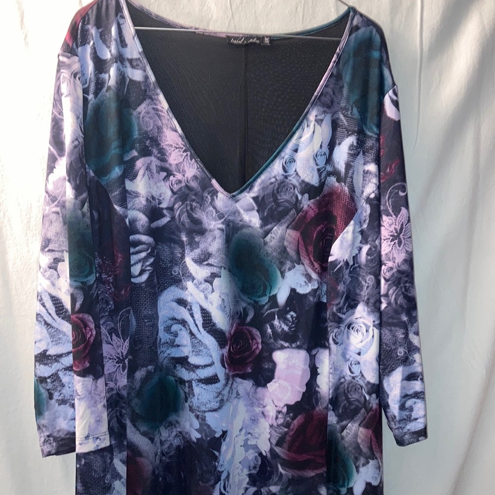 ISABEL + ALICE V-NECK 3/4 LENGTH SLEEVE DRESS